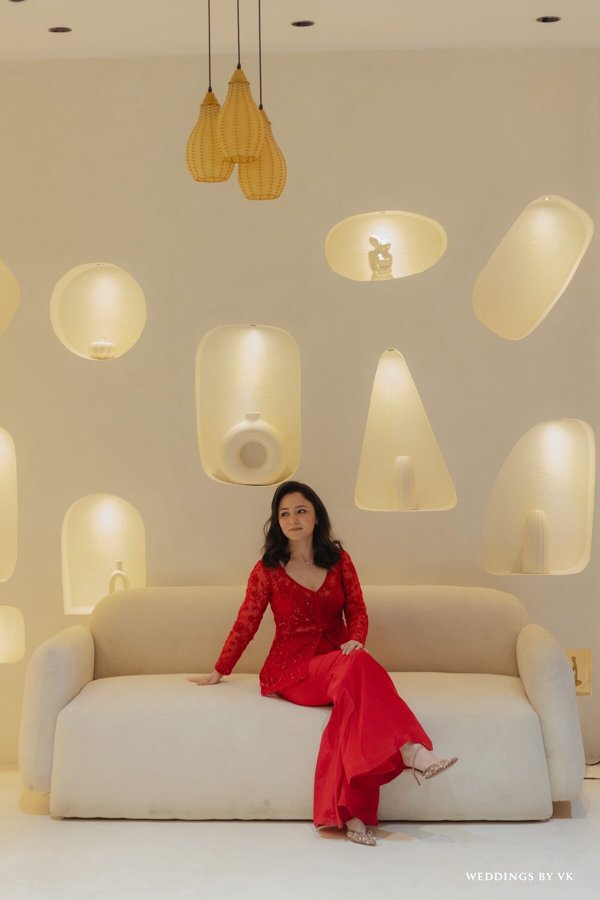 A portrait shoot on The Alcove set