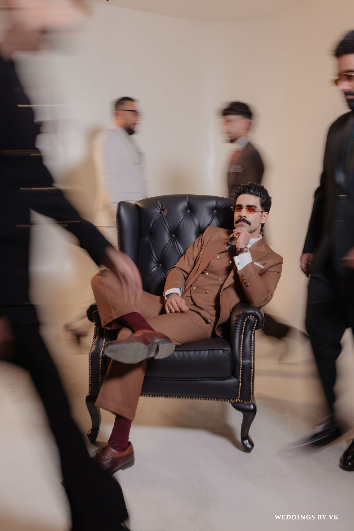 An editorial shoot on the cyclorama