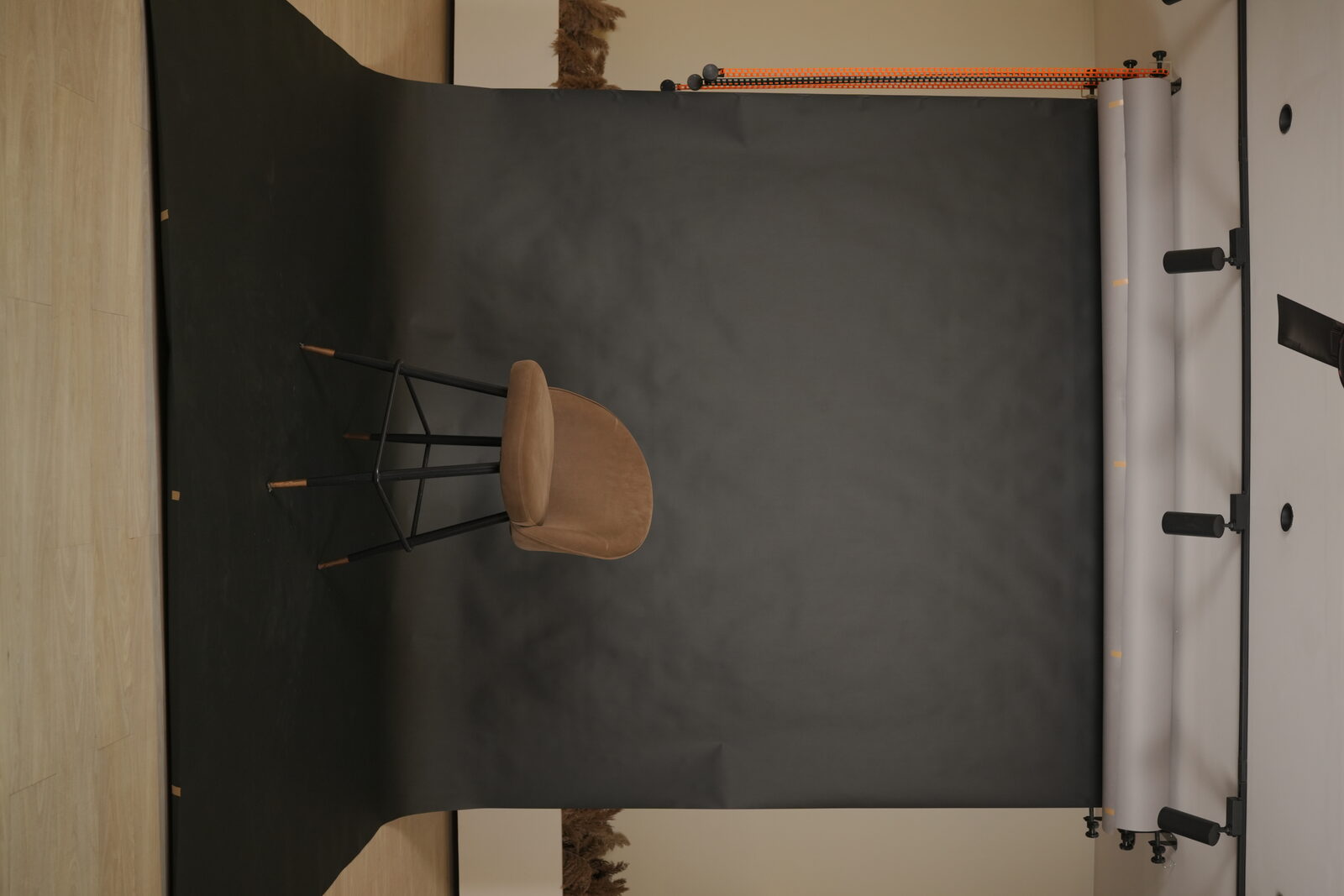 Seamless paper backdrop in black